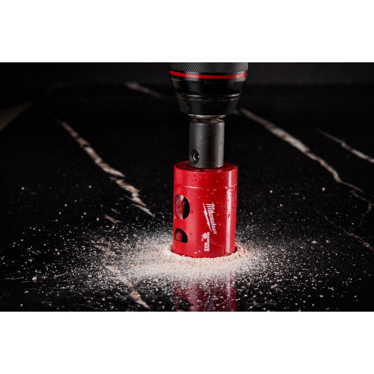 Milwaukee 49-56-5625 1-3/8" Diamond Max™ Hole Saw - in use