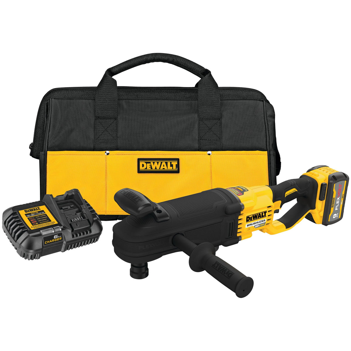 DEWALT DCD471X1 60V Max Brushless Quick-Change Stud And Joist Drill With E-Clutch System Kit - kit contents