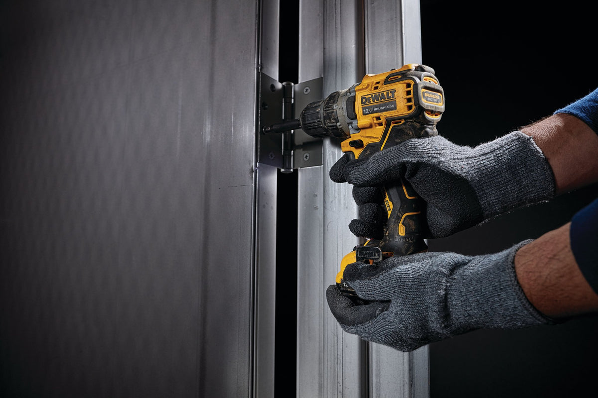 DEWALT DCD701F2 XTREME 12V MAX BRUSHLESS 3/8 IN. CORDLESS DRILL/DRIVER KIT - in use