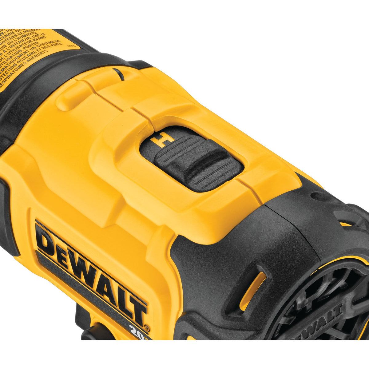 DEWALT DCE530B 20V MAX CORDLESS HEAT GUN (TOOL ONLY) - detail close-up