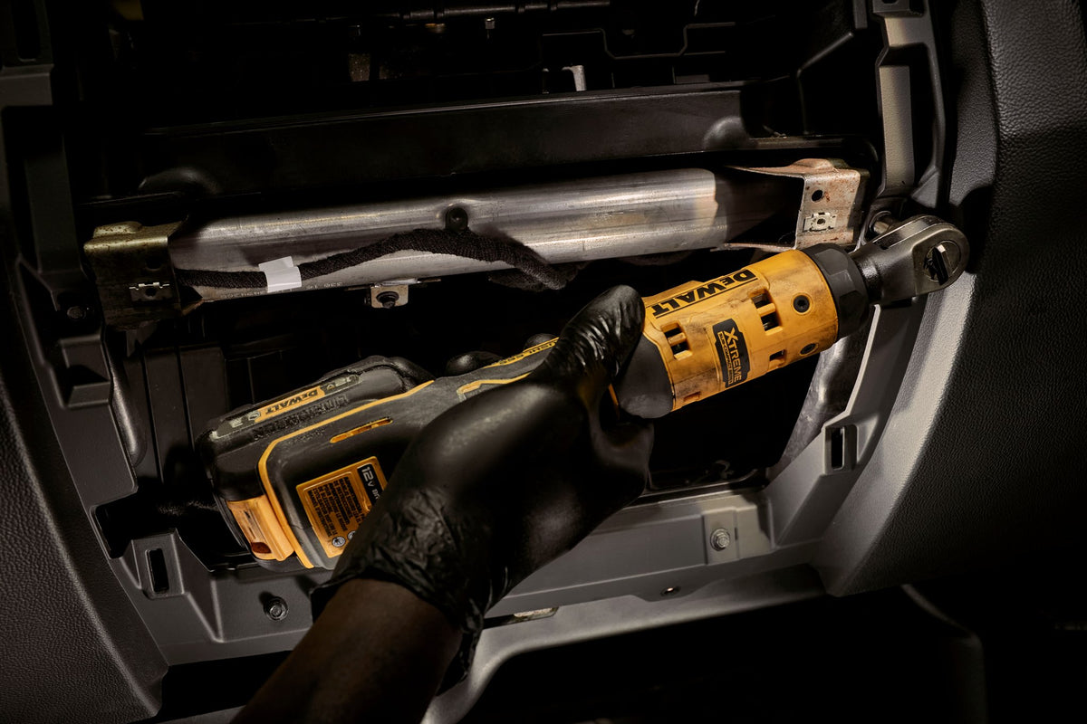 DEWALT DCF504B XTREME 12V MAX* Brushless 1/4 in. Ratchet (Tool Only) - in use