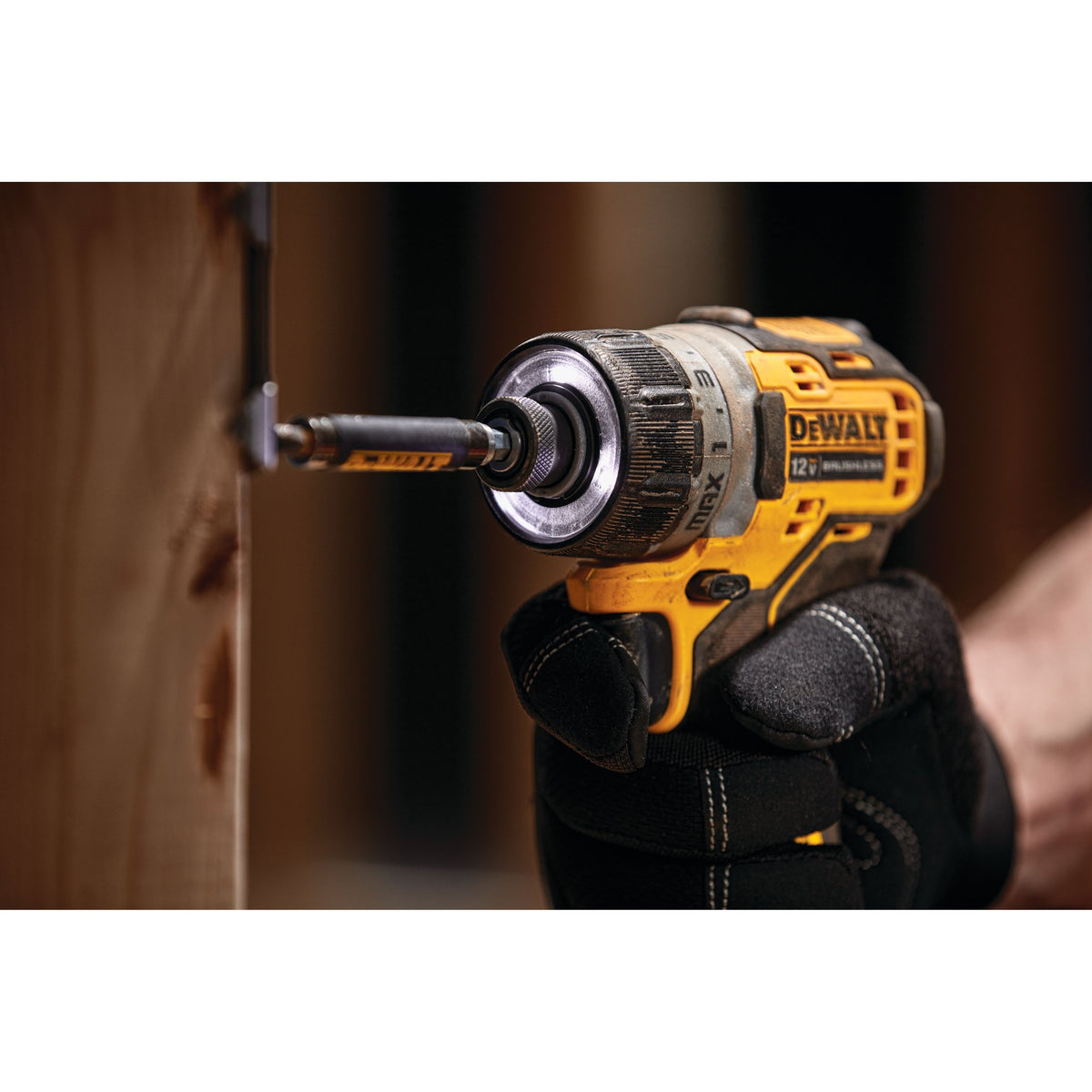 DEWALT DCF601B Xtreme 12V Max Brushless 1/4 In. Cordless Screwdriver (Tool Only) - detail close-up