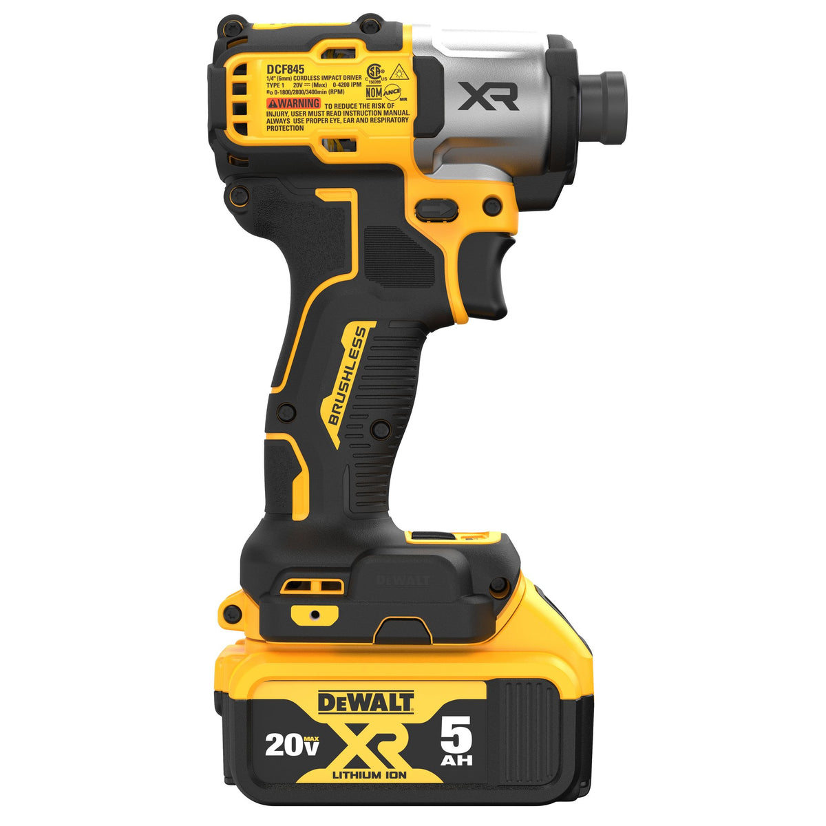 DEWALT DCF845P2 20V MAX XR 1/4" 3-Speed Impact Driver Kit - 2 Battery - product view