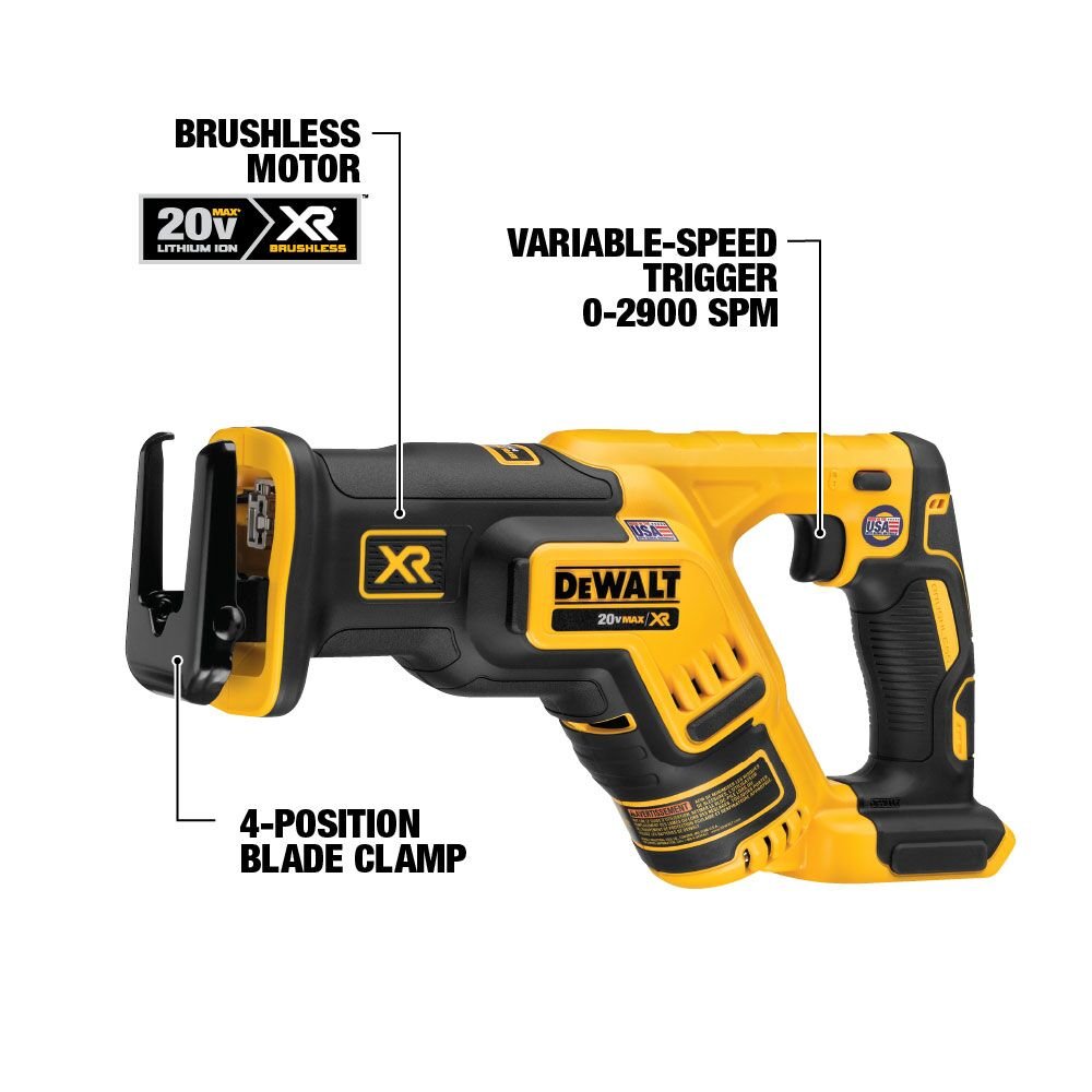 DEWALT DCK695P2 20V MAX XR 6-Tool Combo Kit - feature callout