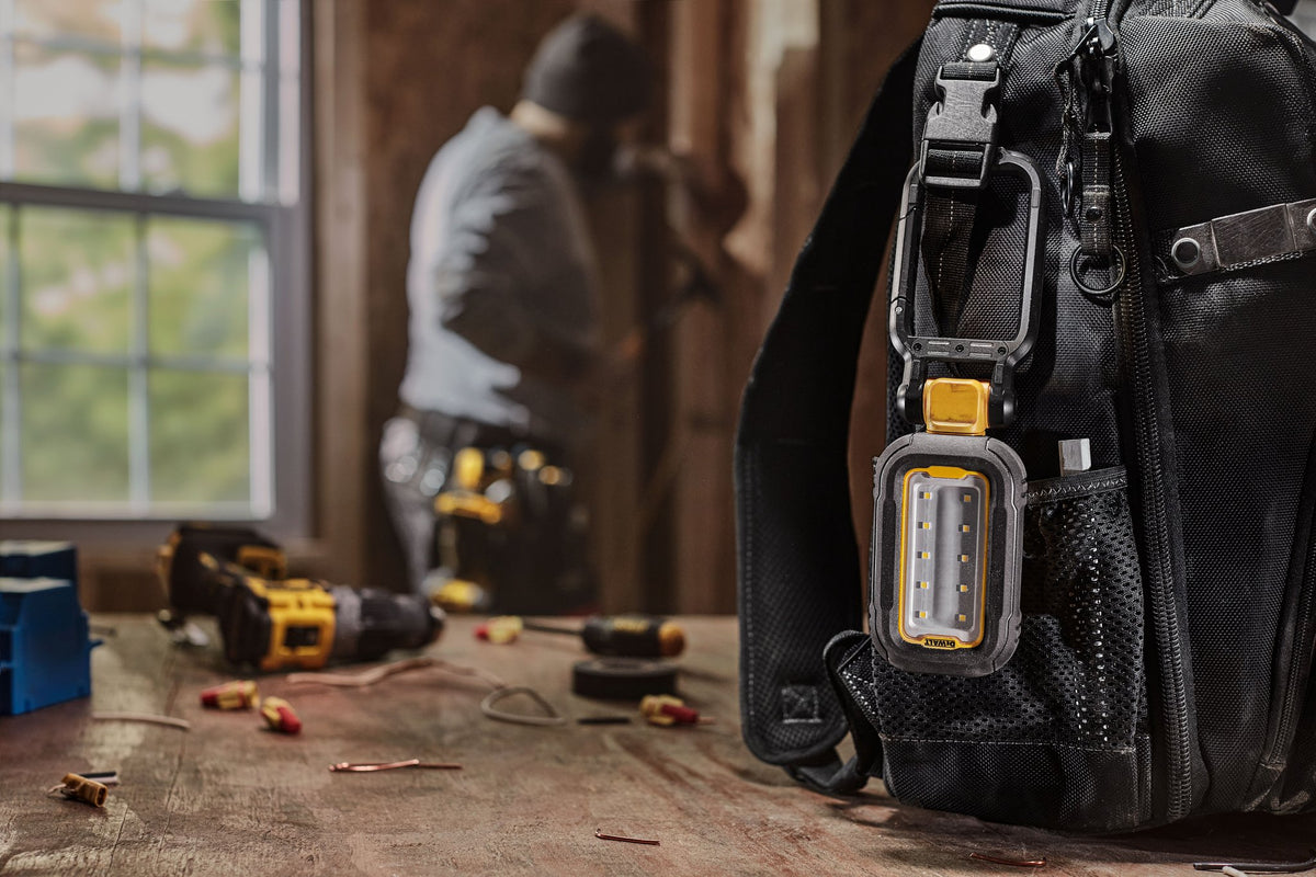 DEWALT DCL182 USB-C Rechargeable LED Task Light - in use