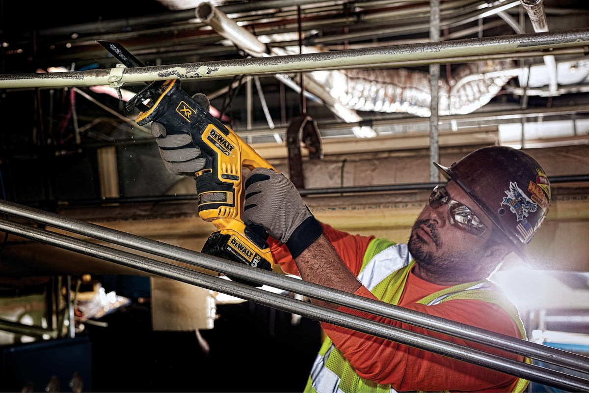 DEWALT DCS367B 20V MAX XR Brushless Compact Reciprocating Saw (Tool Only) - in use