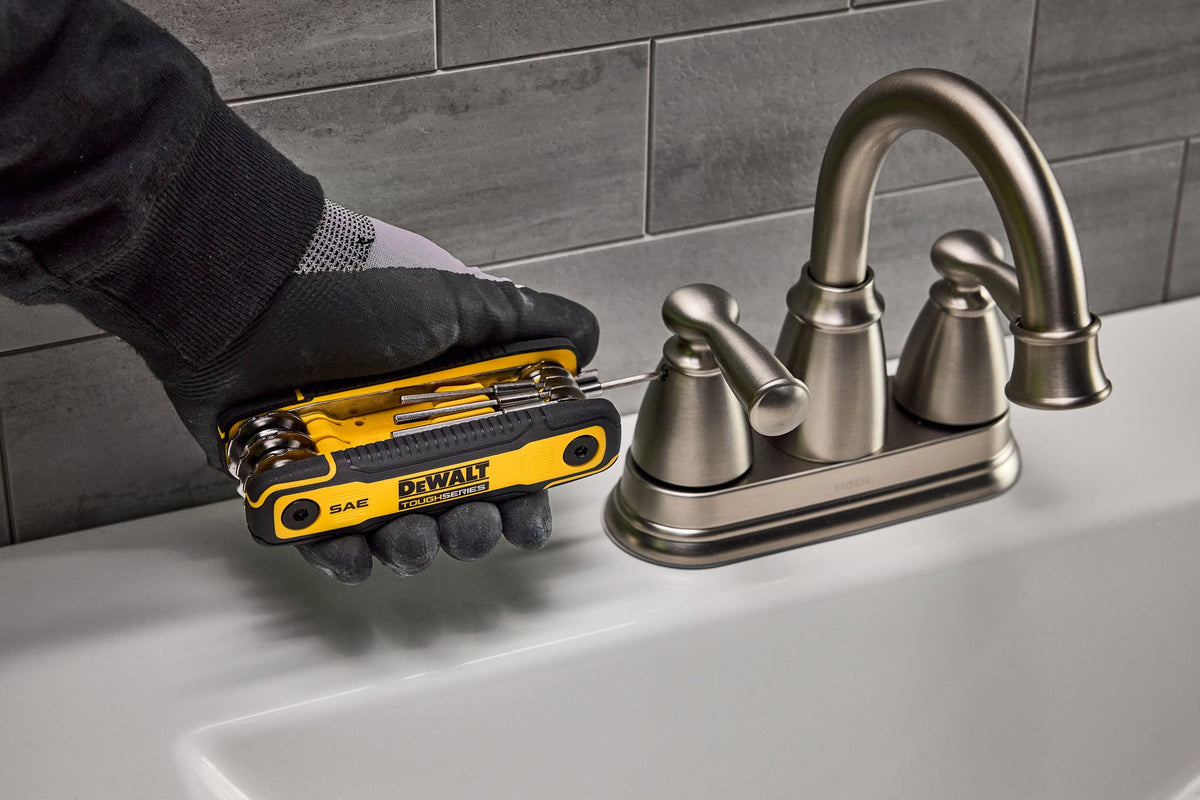 DEWALT DWHT70266 TOUGHSERIES Fractional Folding Hex Key - in use