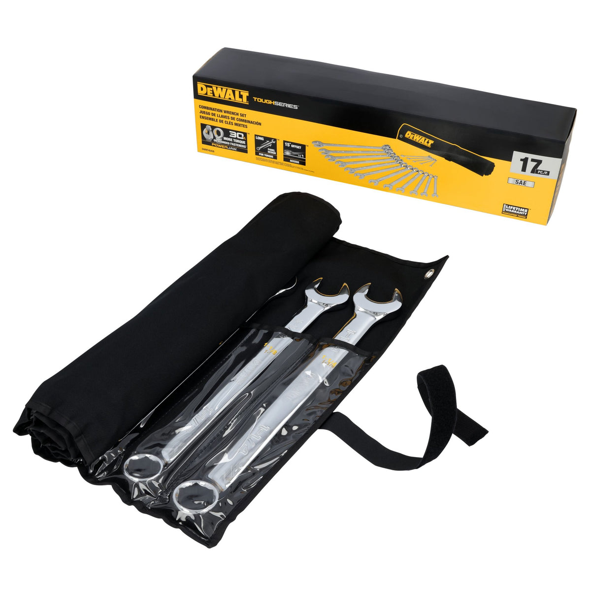 DEWALT DWMT45428 TOUGHSERIES 17-Piece SAE 6-Point Combination Wrench Set - product view