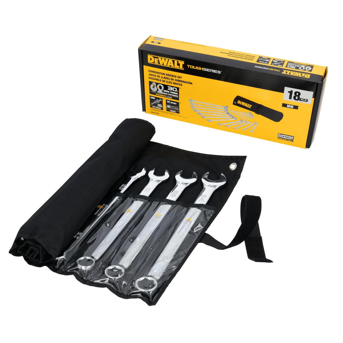 DEWALT DWMT45429 TOUGHSERIES 18-Piece Metric 6-Point Combination Wrench Set - product view