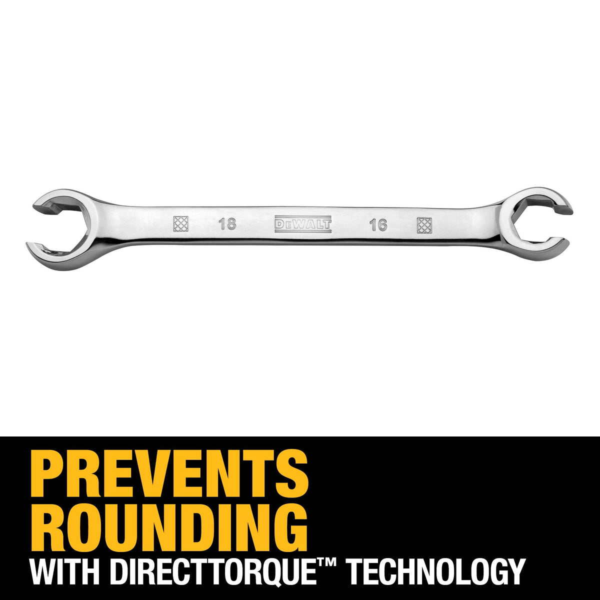 DEWALT DWMT75648B Ratcheting Combination Wrench 7 Mm - feature callout