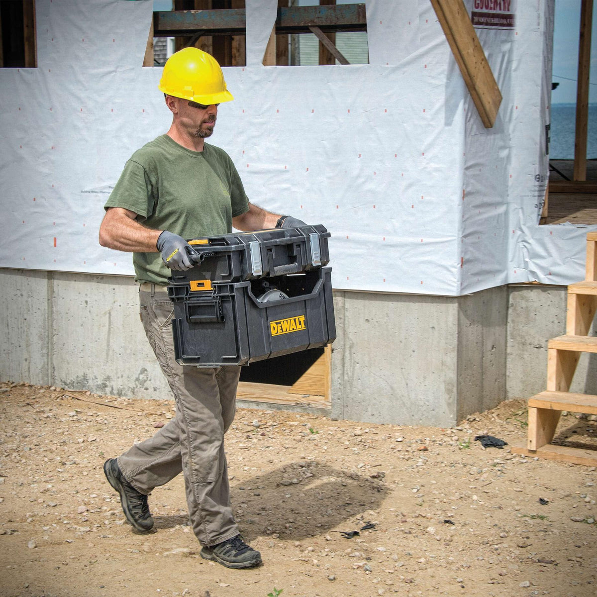DEWALT DWST08205 Tool Organizer, Tough System - in use