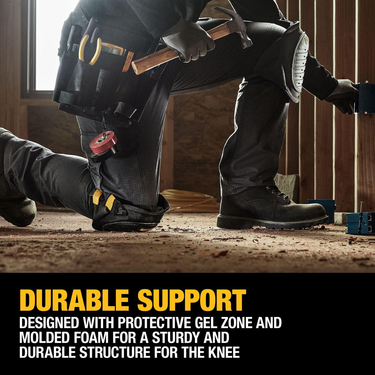 DEWALT DWST590013 Hard-Shell Knee Pads with Gel - feature callout