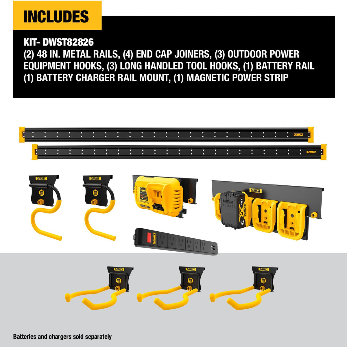 DEWALT DWST82826 Lawn & Garden Storage Kit - feature callout