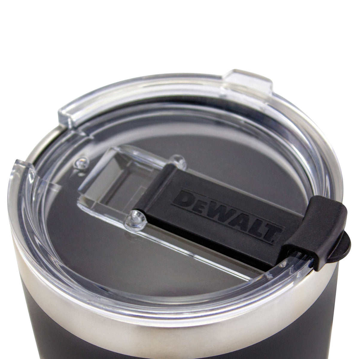 DEWALT DXC30OZTBS Stainless Steel Tumbler, Black, 30 oz. - detail close-up