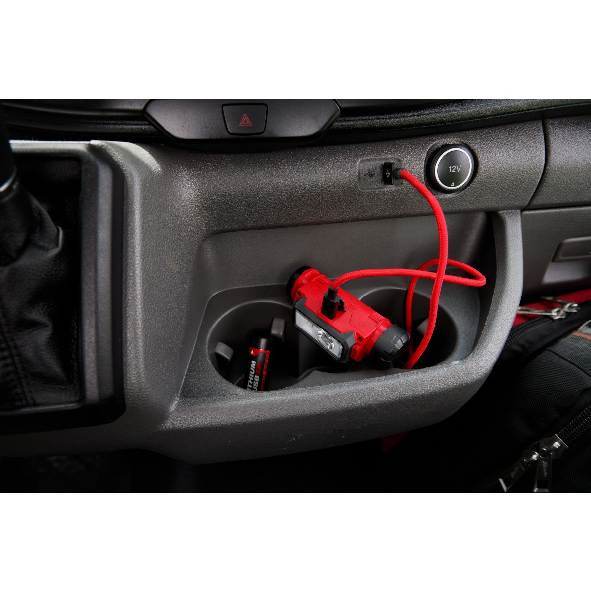 Milwaukee 2163-21 REDLITHIUM™ USB Hard Hat Headlamp - in use