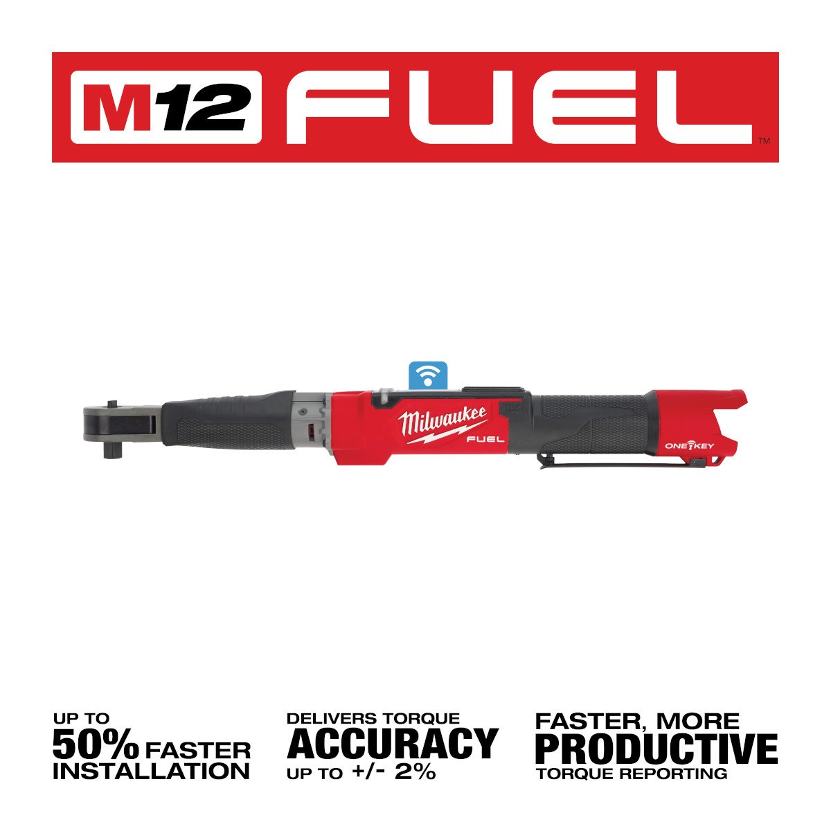 Milwaukee 2466-20 M12 FUEL™ 1/2 in. Digital Torque Wrench with ONE-KEY™ - feature callout