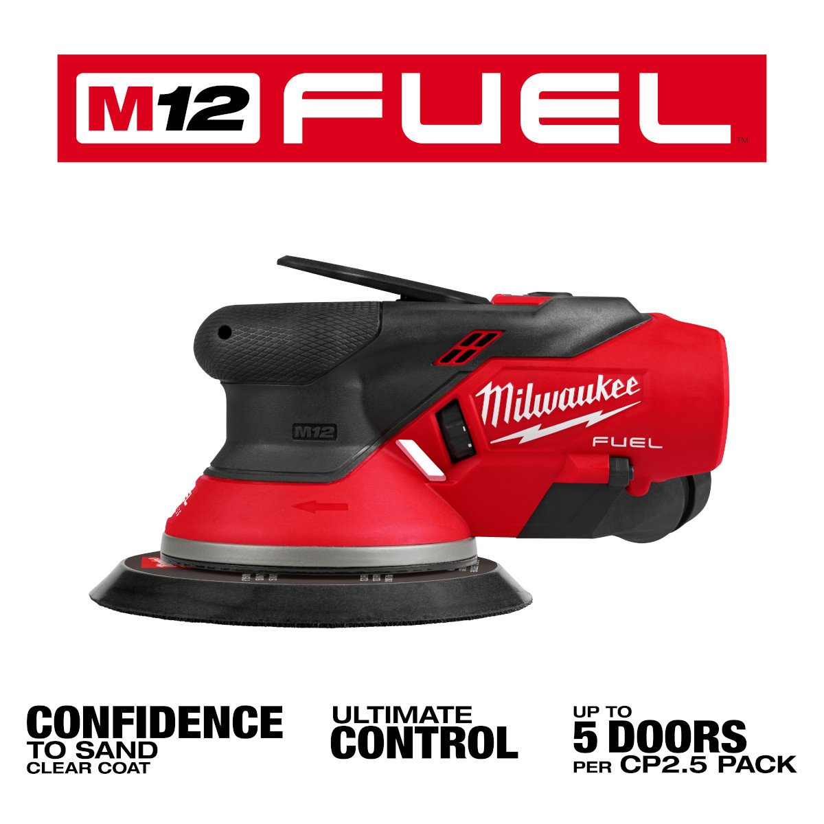 Milwaukee 2584-20 M12 FUEL™ 6" Random Orbital Sander (3/32") - feature callout