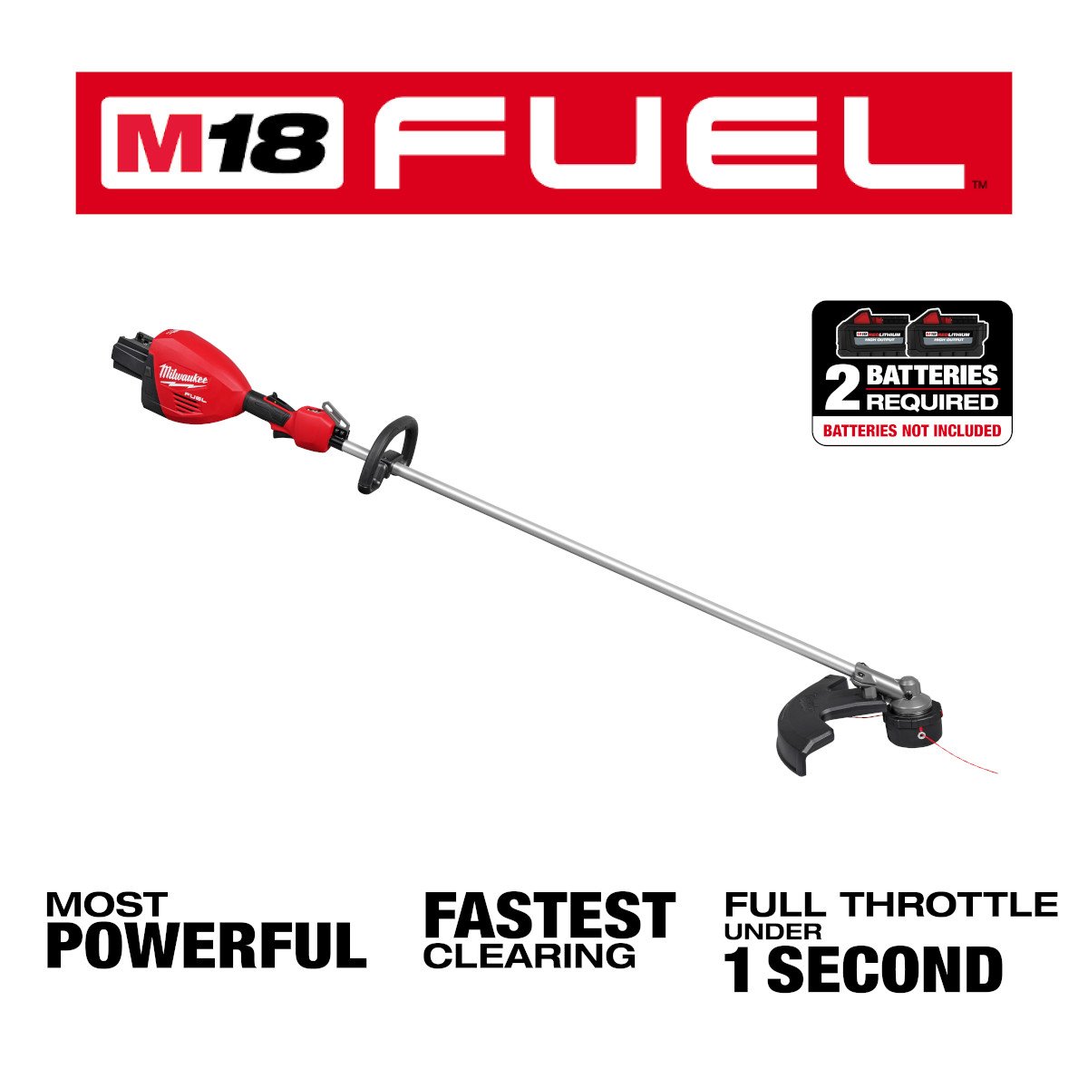 Milwaukee 3006-20 M18 FUEL™ 17” Dual Battery String Trimmer - feature callout