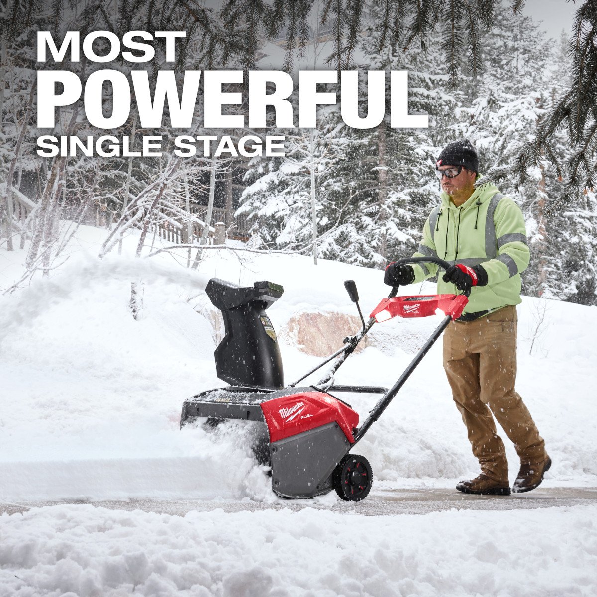 Milwaukee 3036-22HD M18 FUEL™ 21" Auger Propelled Dual Battery Single Stage Snow Blower Kit - feature callout