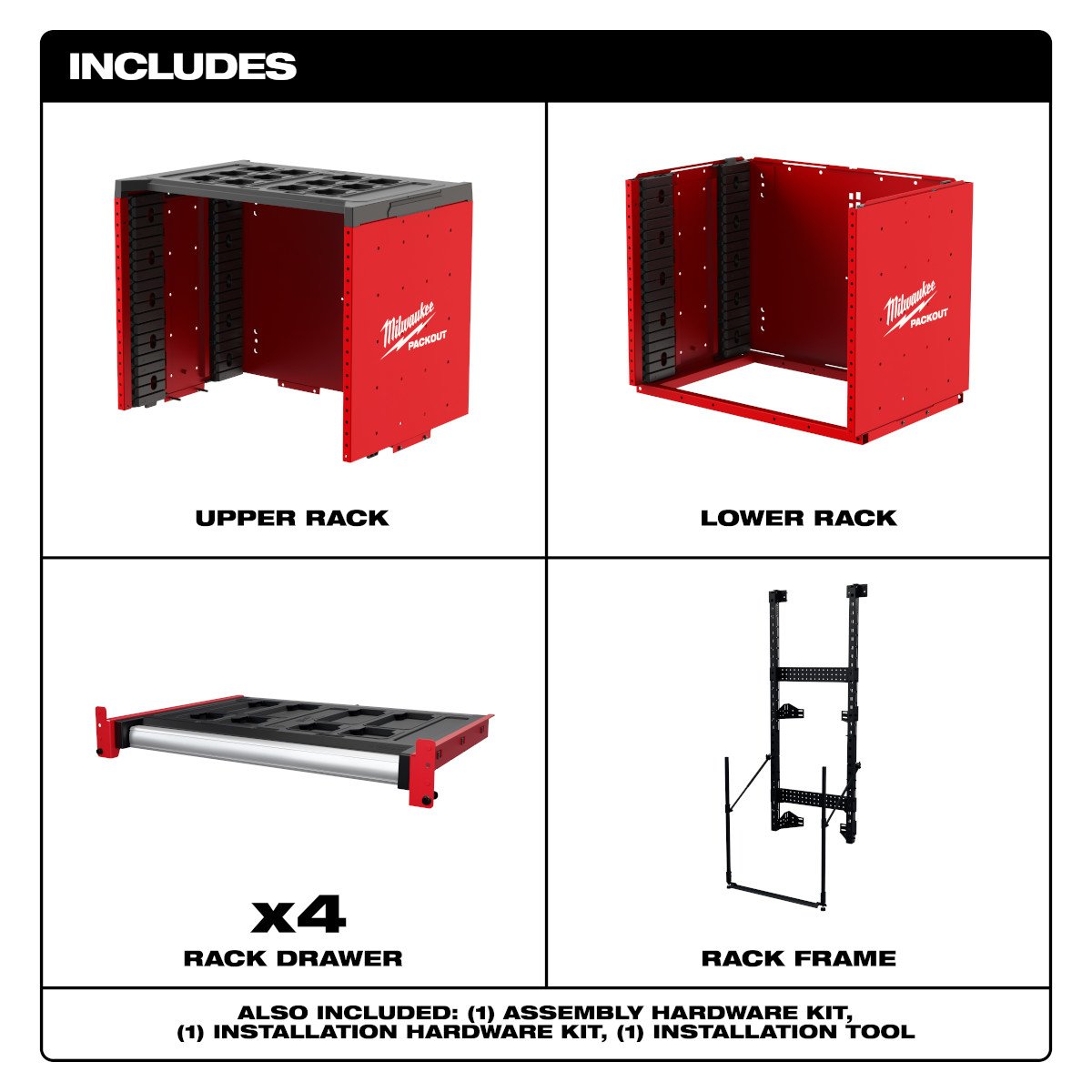 Milwaukee 48-21-8070 PACKOUT™ Rack Kit - feature callout