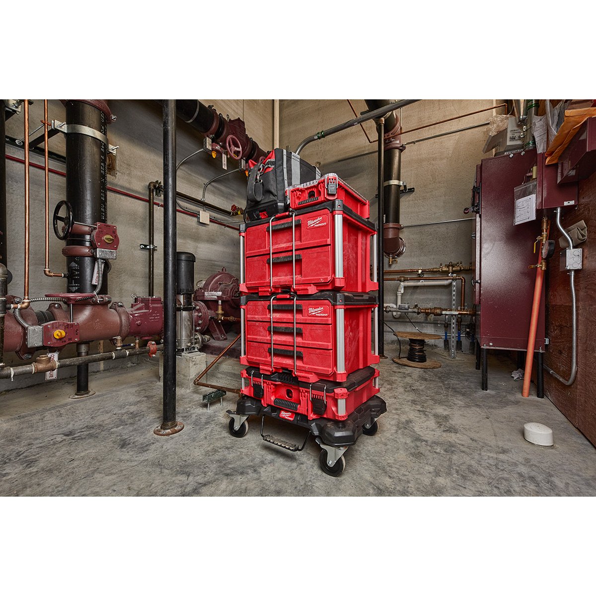 Milwaukee 48-22-8442 PACKOUT™ 2-Drawer Tool Box - in use