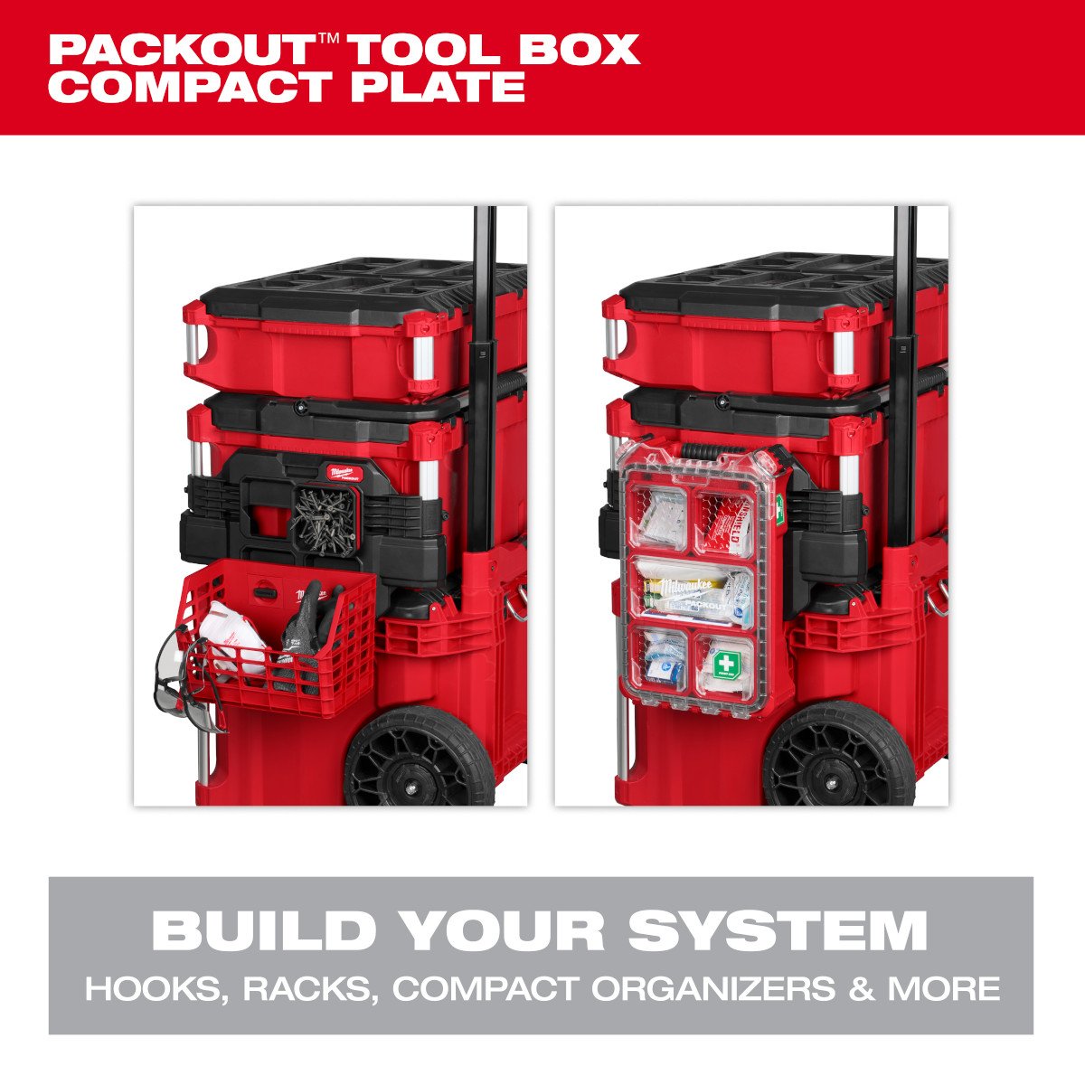 Milwaukee 48-22-8608 PACKOUT™ Tool Box Compact Plate - feature callout