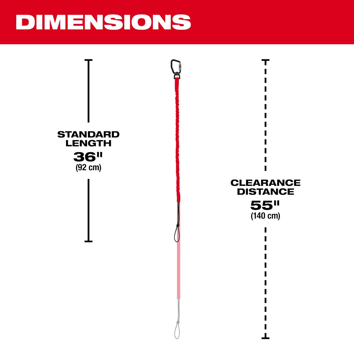 Milwaukee 48-22-8810 10 Lb. Locking Tool Lanyard - feature callout