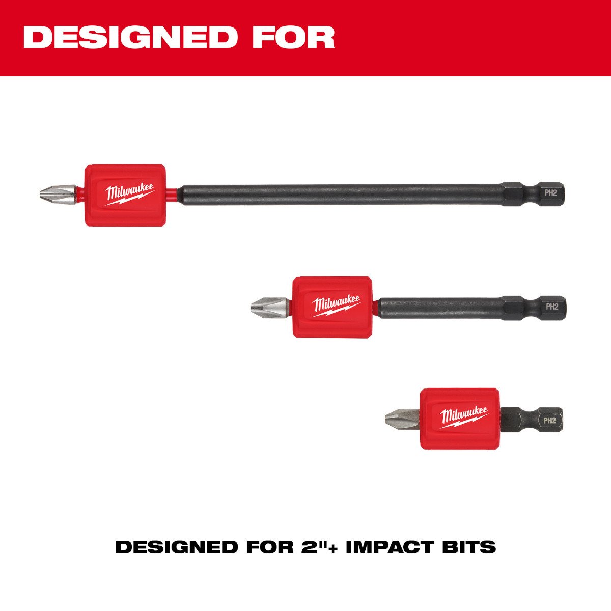 Milwaukee 48-32-4550 SHOCKWAVE Impact Duty™ Magnetic Attachment and PH2 Bit Set - 3PC - feature callout