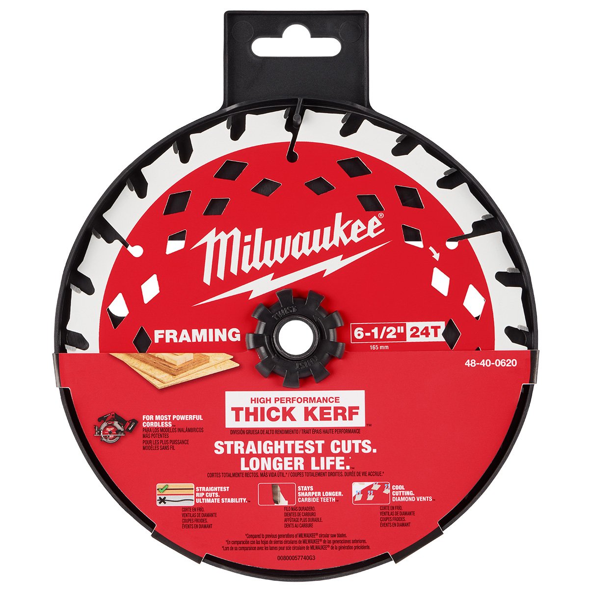 Milwaukee 48-40-0620 6-1/2 in. 24T Framing Circular Saw Blade - product view