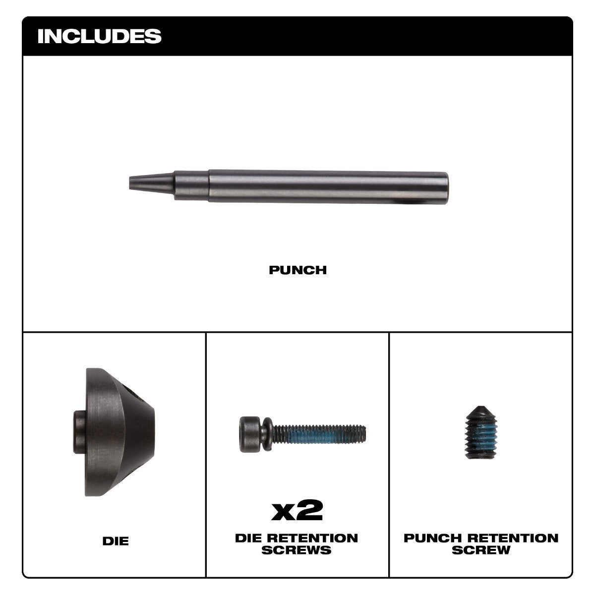 Milwaukee 48-44-0272 M12 FUEL™ 16 Ga Nibbler Punch & Die Set - feature callout