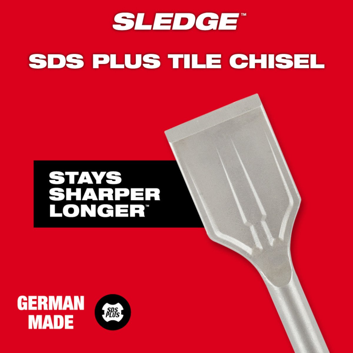 Milwaukee 48-62-6030 SDS PLUS SLEDGE™ 1-7/8" Tile Chisel - feature callout