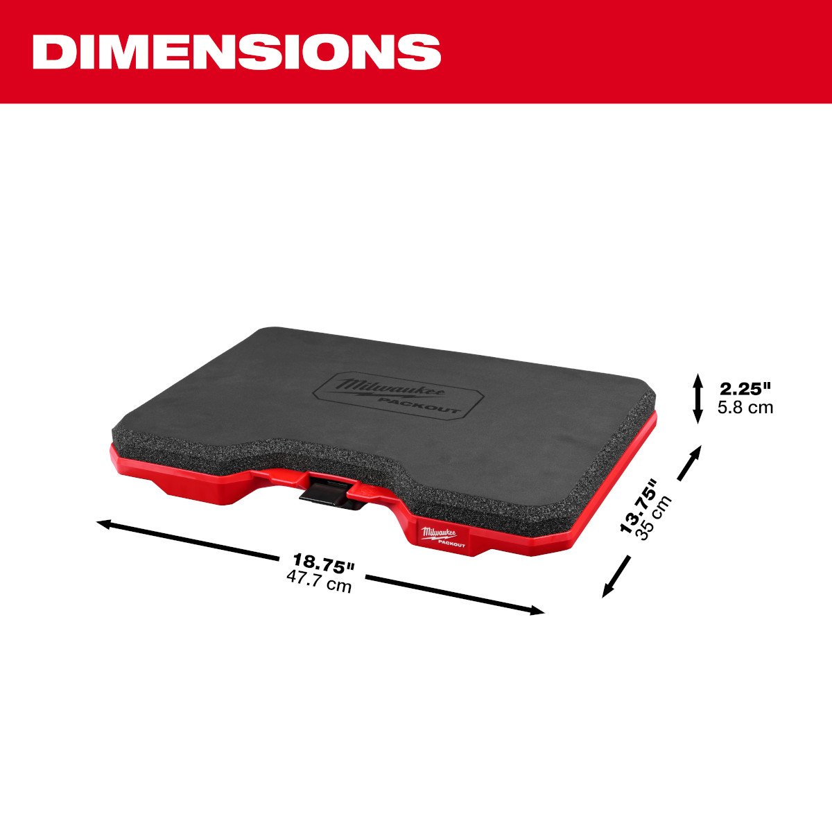 Milwaukee 48-73-6110 PACKOUT™ Kneeling Pad - feature callout