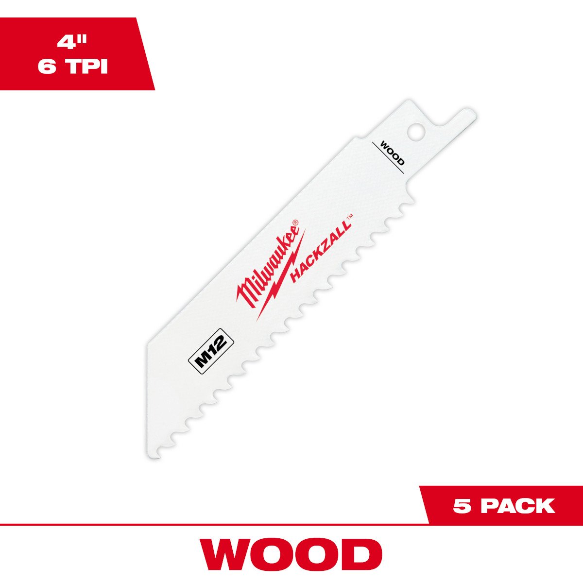 Milwaukee 49-00-5460 M12™ Hackzall™ Blade-Wood - feature callout
