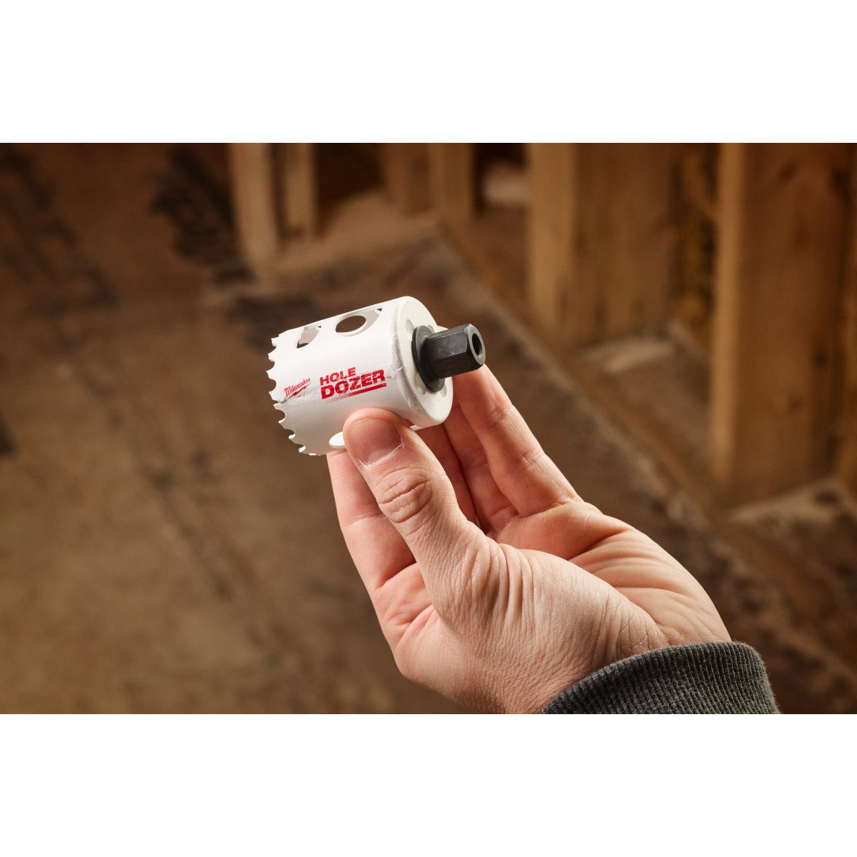 Milwaukee 49-56-7571 5PK Large Thread Adapters for QUIK-LOK™ Arbors - in use