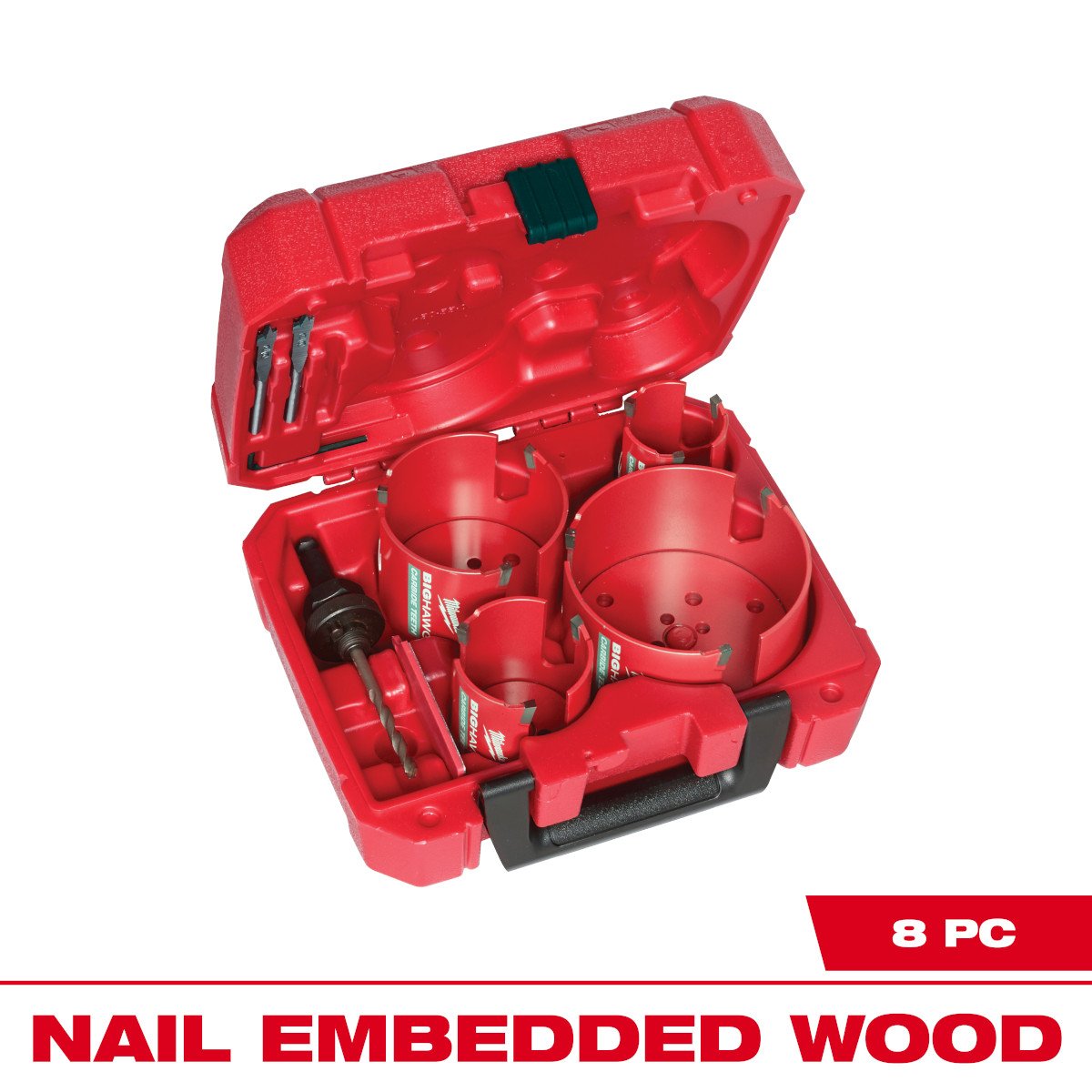 Milwaukee 49-56-9285 8 pc. BIG HAWG™ with Carbide Teeth Kit - feature callout