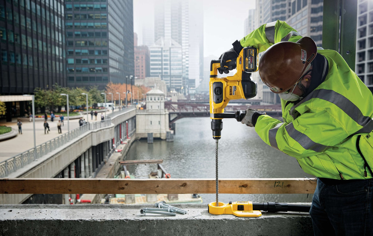 DEWALT DCH481B 60V MAX* XTREME Cordless Brushless 1-9/16 in SDS Max Rotary Hammer Drill - Tool Only - in use