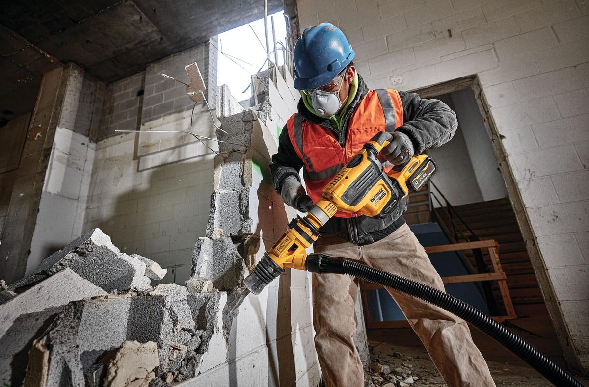 DEWALT DCH614B 60V MAX FLEXVOLT 1-3/4" SDS MAX ROTARY HAMMER - TOOL ONLY - in use