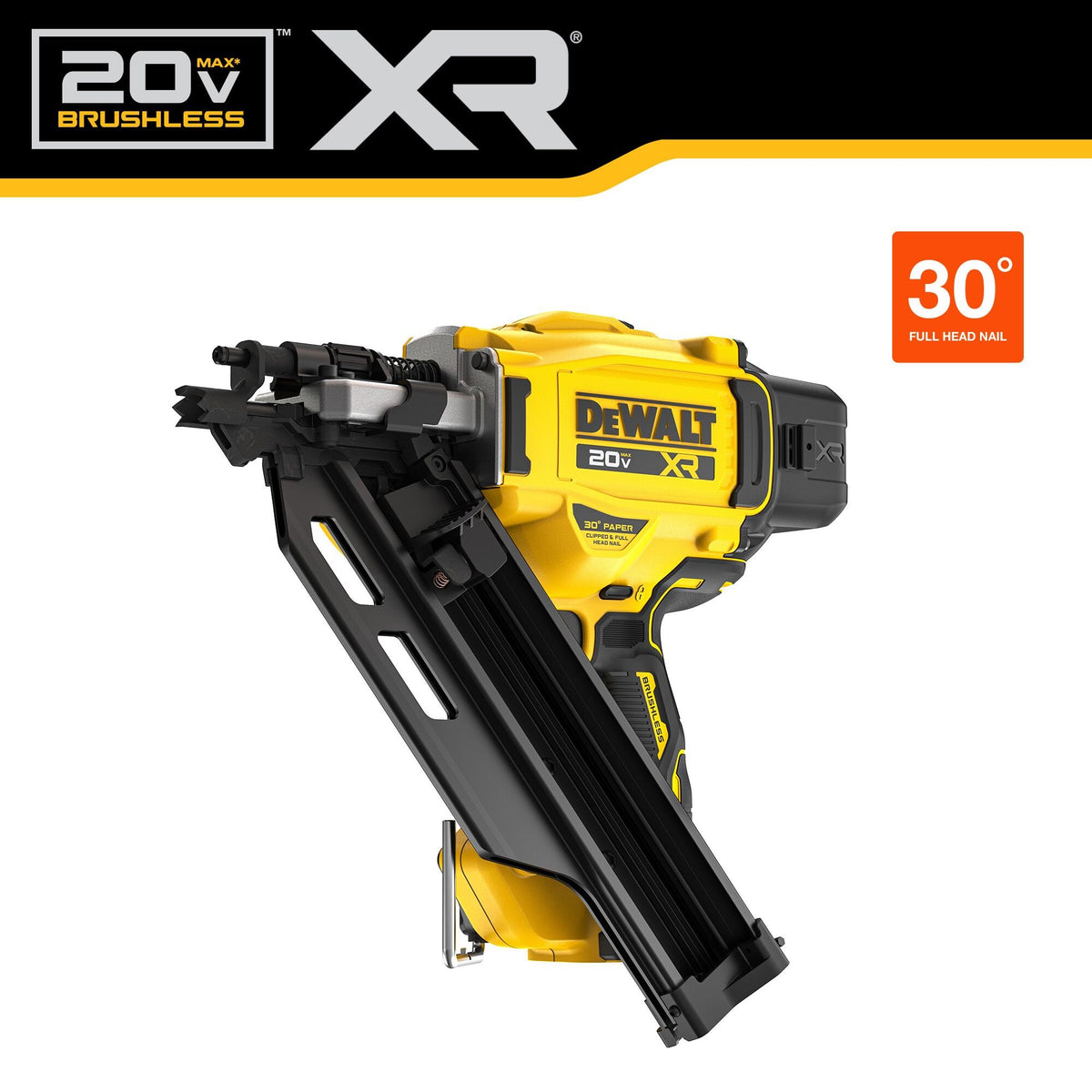DEWALT DCN930B 20V MAX XR Li-Ion Brushless Dual Speed Framing Nailer (Tool Only) - feature callout
