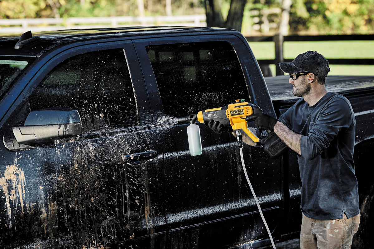 DEWALT DCPW550B-CA 20V MAX 550 Psi Cordless Power Cleaner (Tool Only) - in use