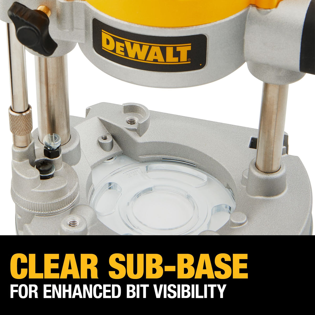 DEWALT DNP612 Plunge Base For Compact Router - feature callout
