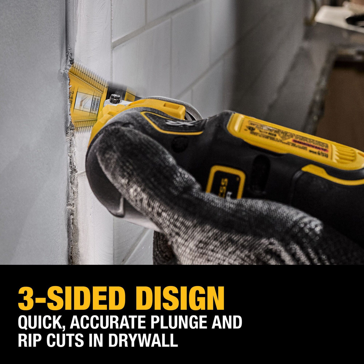 DEWALT DWA4283B Oscillating 2 1/8In 3-Sided Bimetal 10 Piece - feature callout