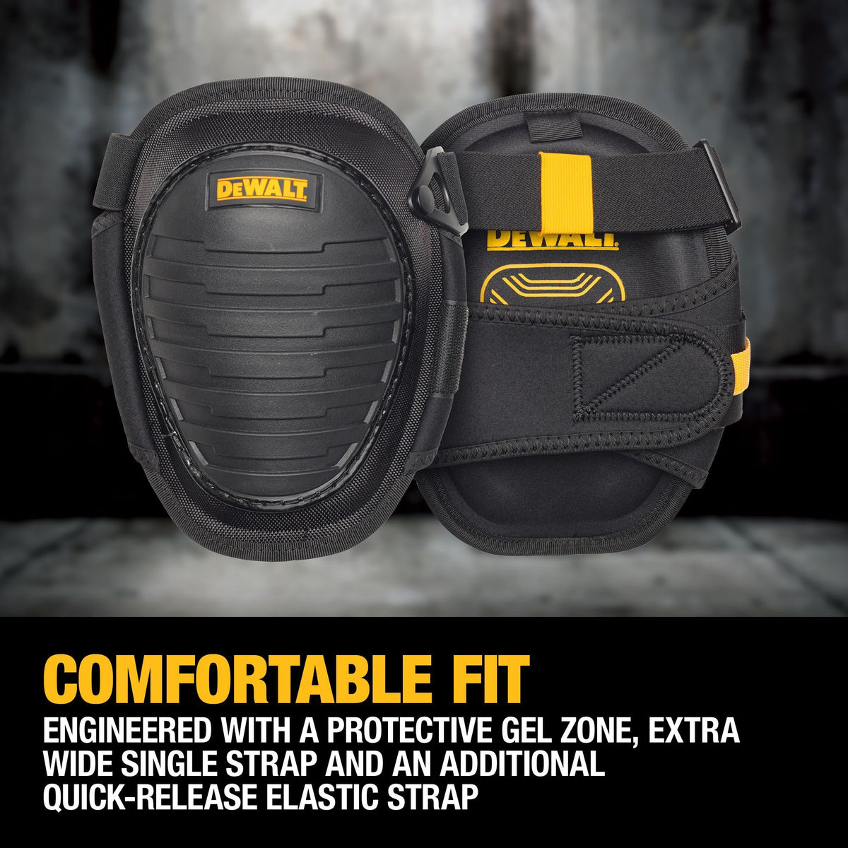 DEWALT DWST590013 Hard-Shell Knee Pads with Gel - feature callout