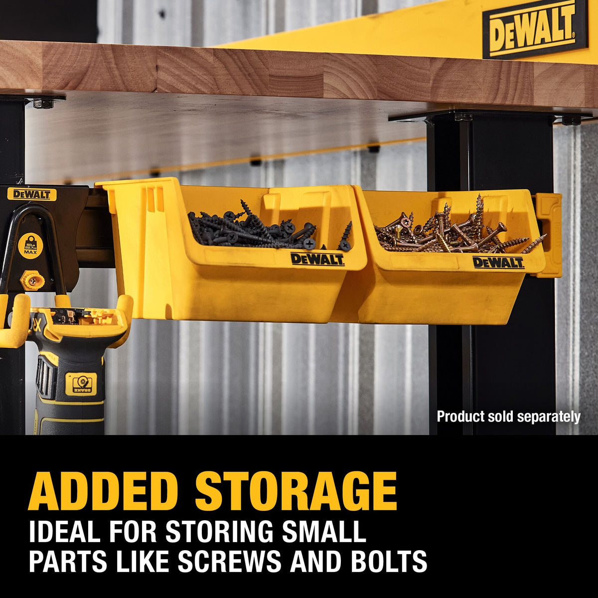 DEWALT DWST82813 Plastic Bin – 2 Pack - feature callout