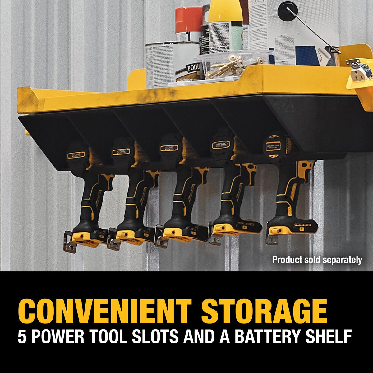 DEWALT DWST82822 Power Tool Storage Shelf - feature callout