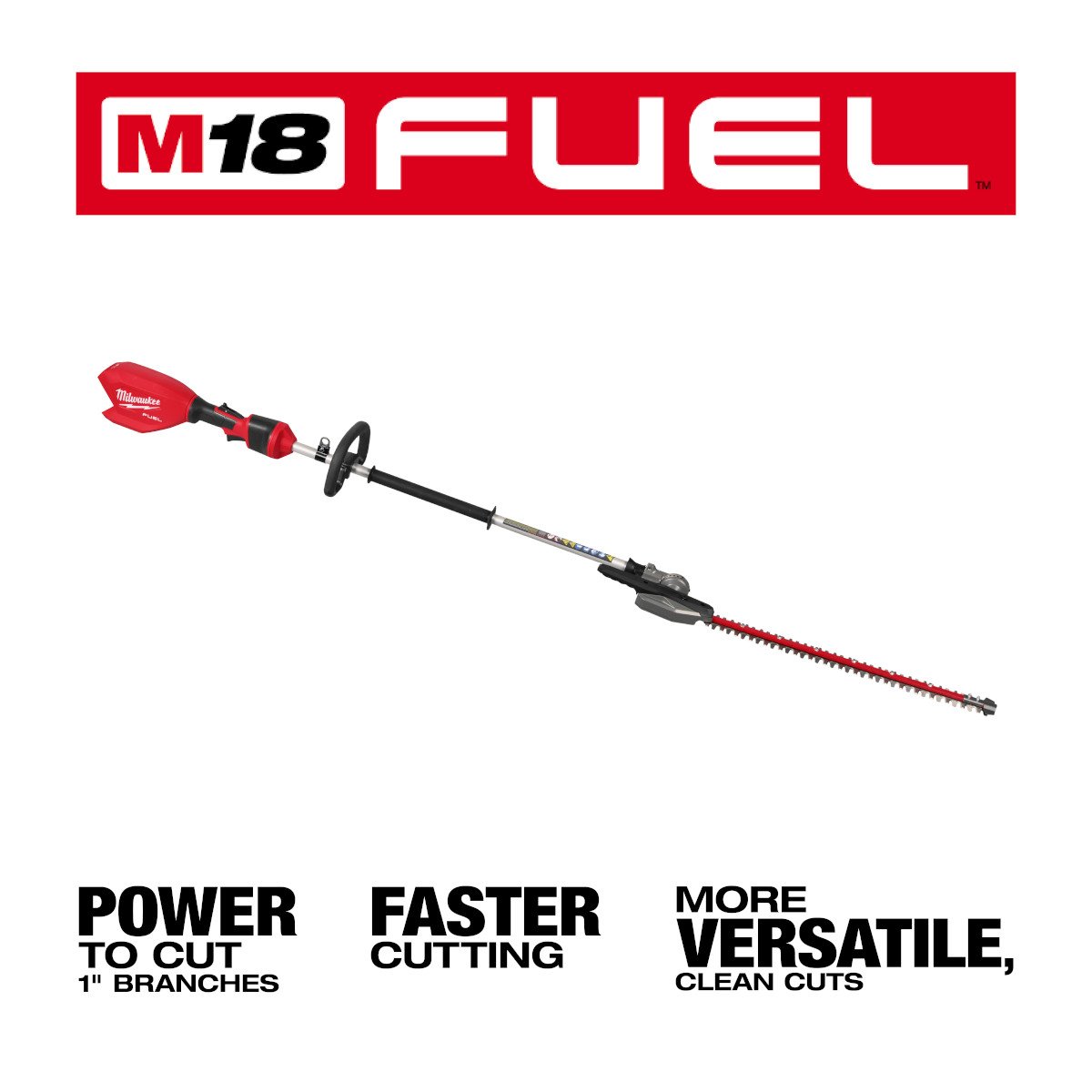 Milwaukee 3012-20 M18 FUEL™ Pole Articulating Hedge Trimmer - feature callout