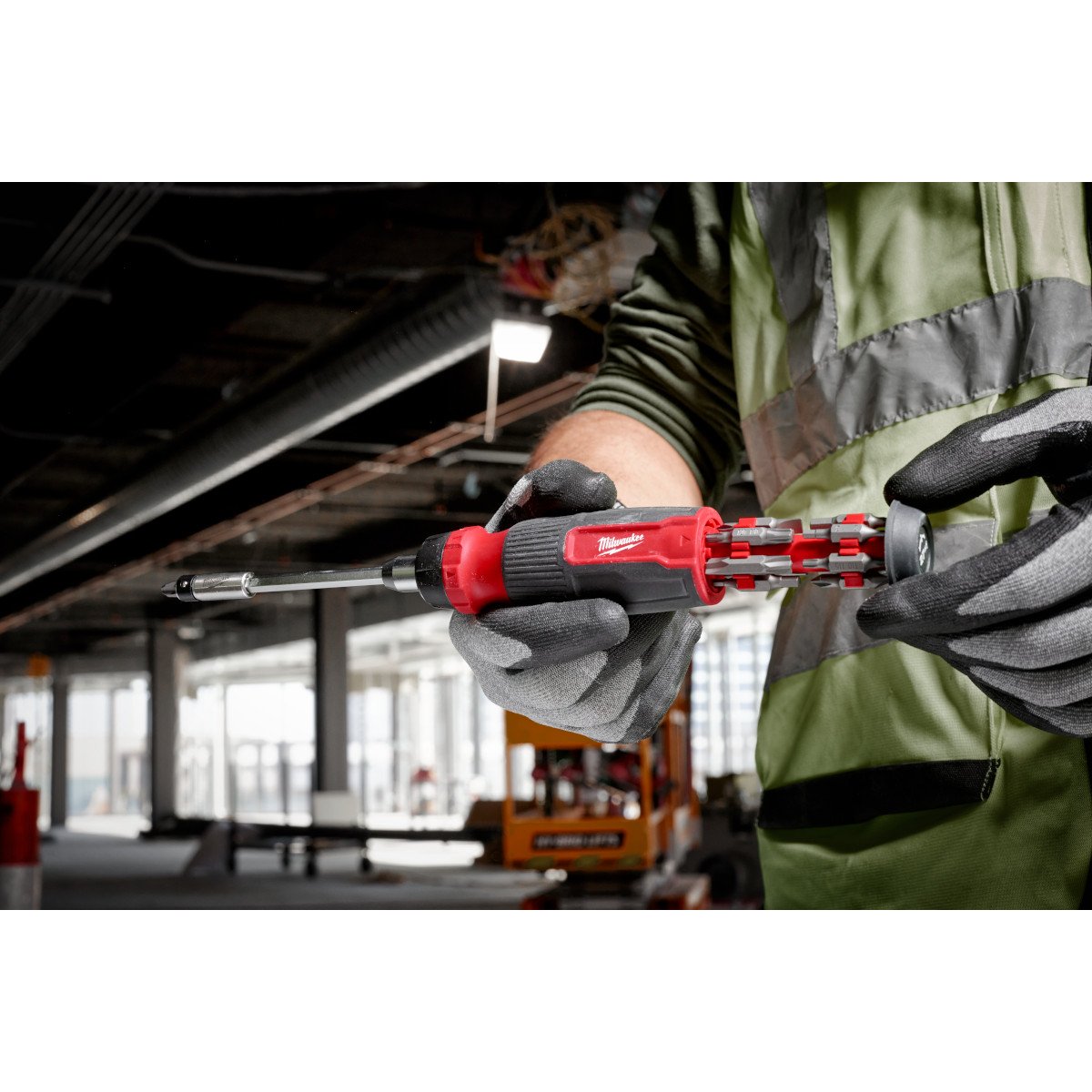 Milwaukee 48-22-2904 27-in-1 Ratcheting Multi-Bit Screwdriver - in use