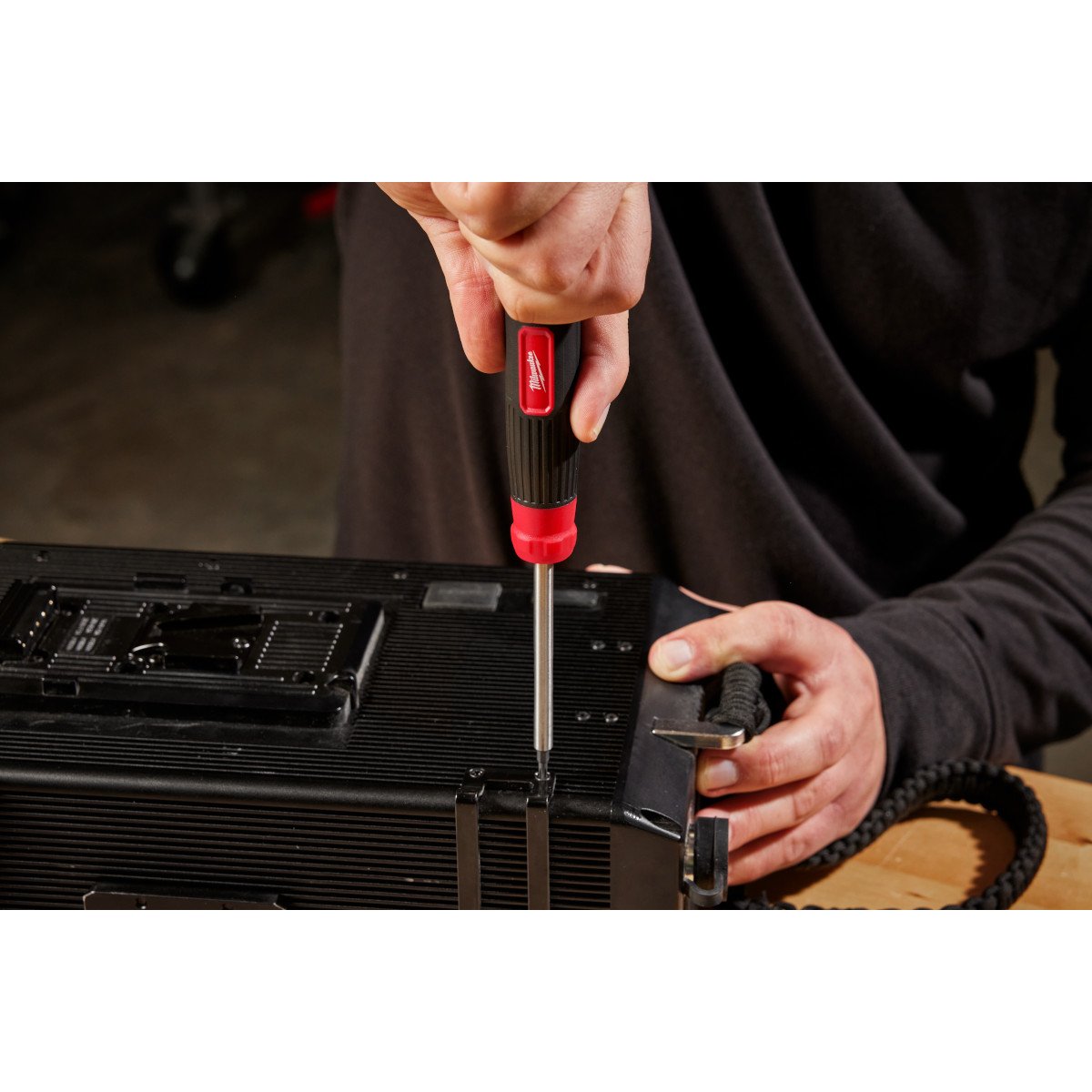 Milwaukee 48-22-2934 27-in-1 Security Precision Multi-Bit Screwdriver - in use