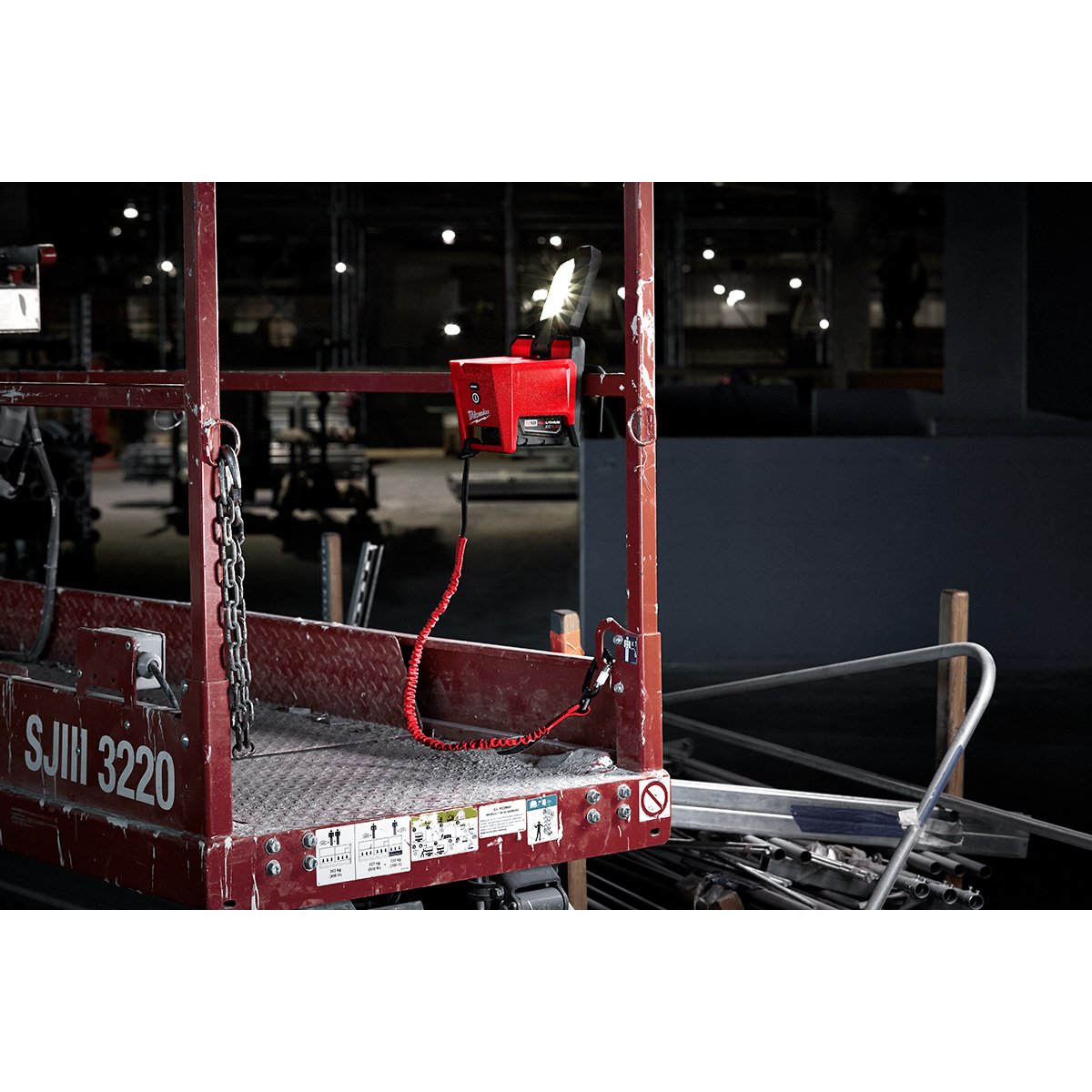 Milwaukee 48-22-8810 10 Lb. Locking Tool Lanyard - in use