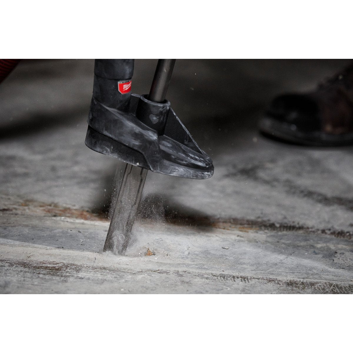 Milwaukee 48-62-4252 SDS MAX SLEDGE™ 1" X 16" Flat Chisel - in use