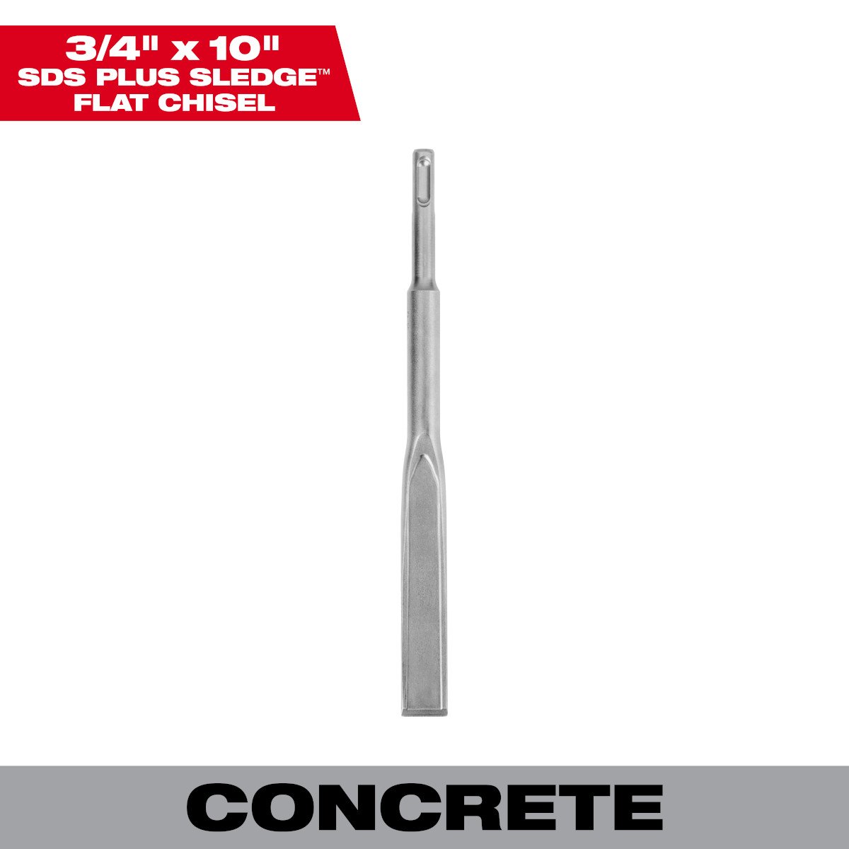 Milwaukee 48-62-6052 SDS PLUS SLEDGE™ 3/4" X 10" Flat Chisel - feature callout